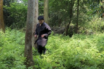 Genichi Mitsuhashi durante treinamento ninja em Iga, Japo  Foto: AFP PHOTO / COURTESY OF GENICHI MITSUHASHI