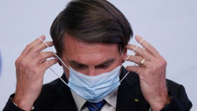O presidente Jair Bolsonaro, durante cerimnia no Palcio do Planalto Imagem: ADRIANO MACHADO