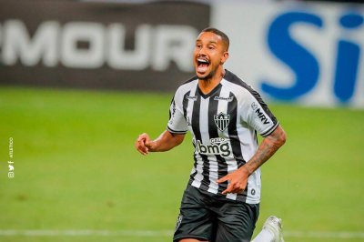 Comemorao do jogador do Atletico-MG diante do resultado. (Foto: Bruno Cantini / Agncia Galo / Clube Atltico Mineiro)