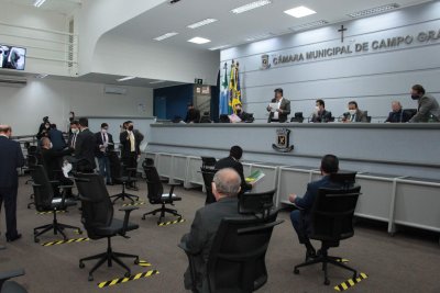 Sesso na Cmara Municipal de Campo Grande, em julho deste ano (Foto: Divulgao - CMCG)