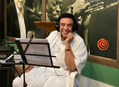 Agnaldo Timteo em estdio da Barra Funda, em maro  Foto: Divulgao