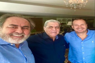 Presidente e vice do diretrio municipal do PSD se reuniram com Andr Puccinelli - Foto: Reproduo / Instagram