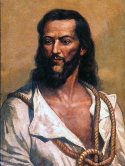 Pintura de Oscar Pereira da Silva do rosto idealizado de quem seria Tiradentes Imagem: Acervo do Museu Paulista da USP