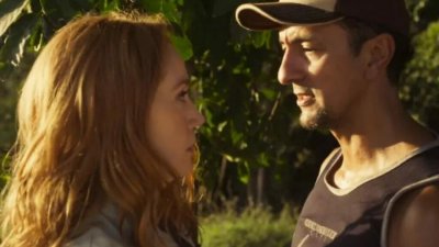 Irma (Camila Morgado) e Jos Lucas (Irandhir Santos) em Pantanal   Imagem: Reproduo/Globo